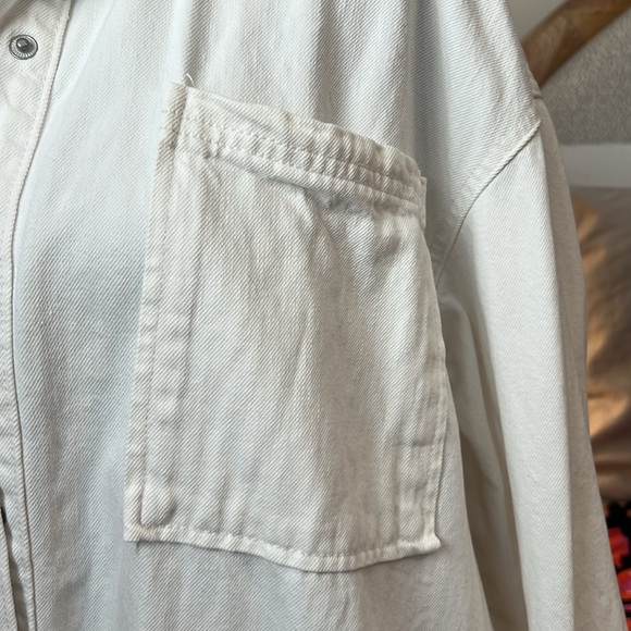 NWOT Habitual White Denim Shirt Jacket - Picture 4 of 10